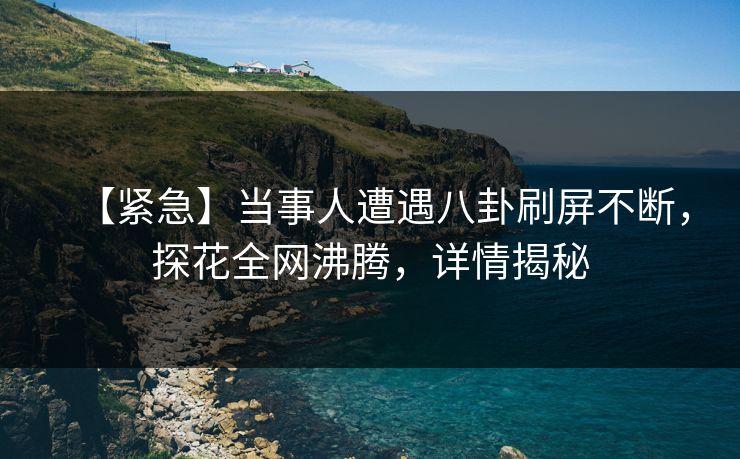 【紧急】当事人遭遇八卦刷屏不断，探花全网沸腾，详情揭秘