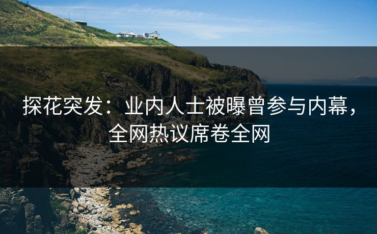 探花突发：业内人士被曝曾参与内幕，全网热议席卷全网