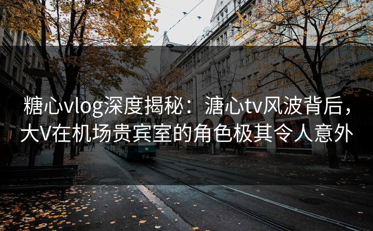 糖心vlog深度揭秘：溏心tv风波背后，大V在机场贵宾室的角色极其令人意外